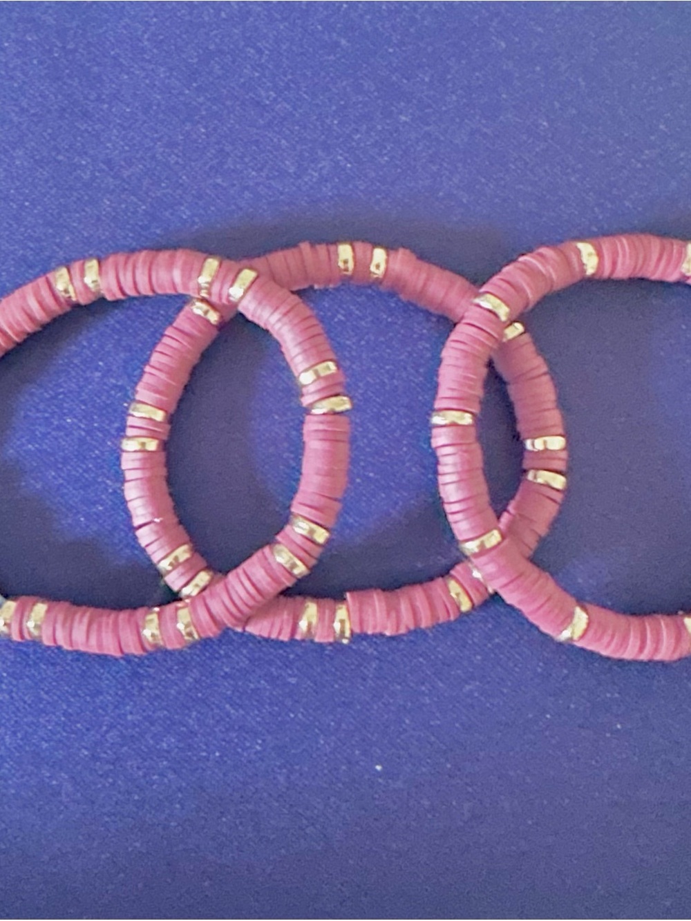 Brown and Multi-Colored handmade beaded bracelets with Gold Accents. - Picture 2 of 6